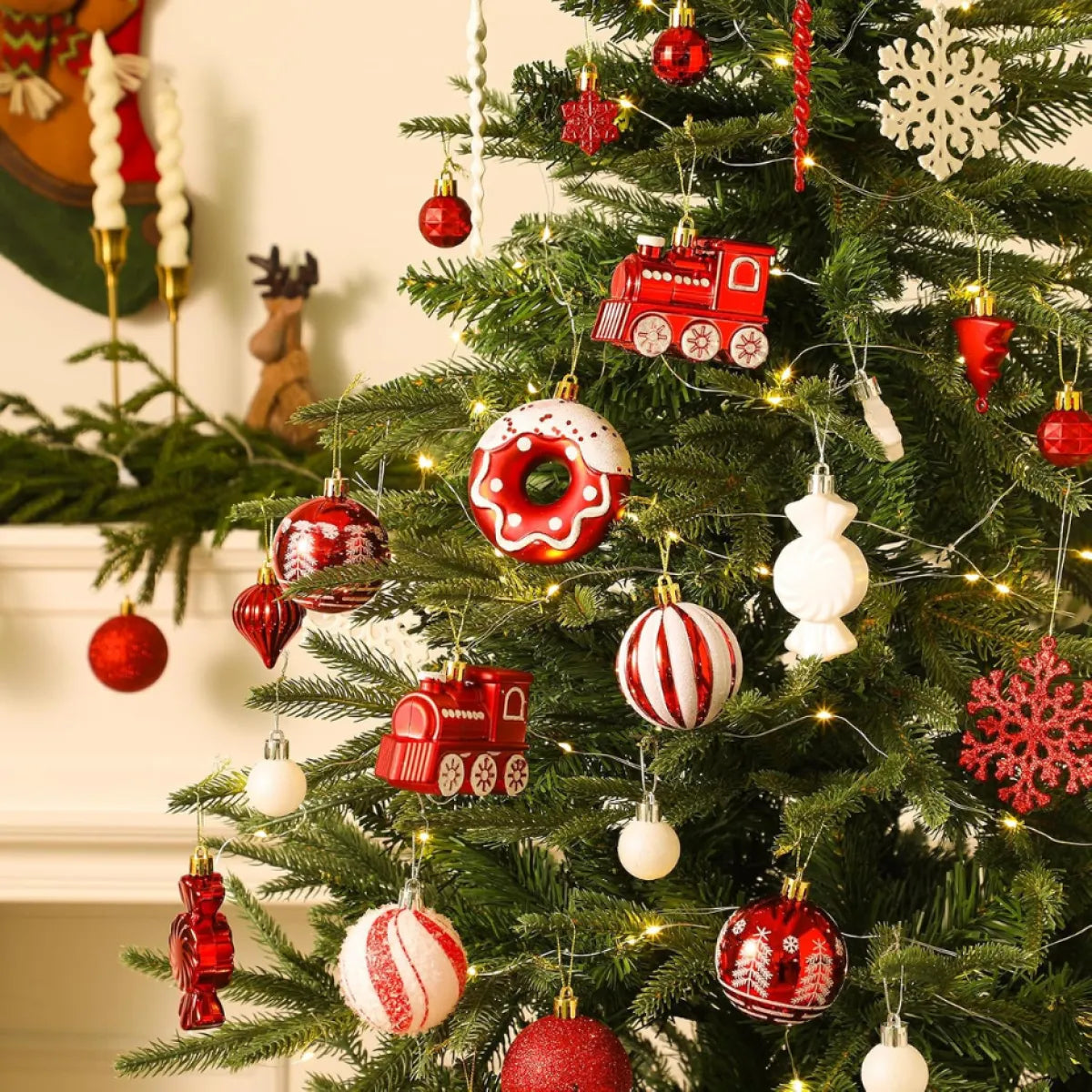 82-Piece Shatterproof Christmas Ball Ornaments Set