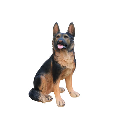 German Shepherd Garden Statue, Brown