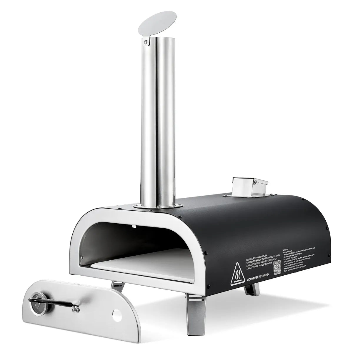 12" Wood Pellet Pizza Oven – Portable Iron Outdoor Camping Oven