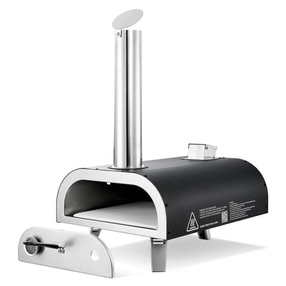 12" Wood Pellet Pizza Oven – Portable Iron Outdoor Camping Oven