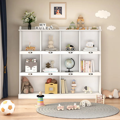 10-Shelf Bookcase, White – view 2