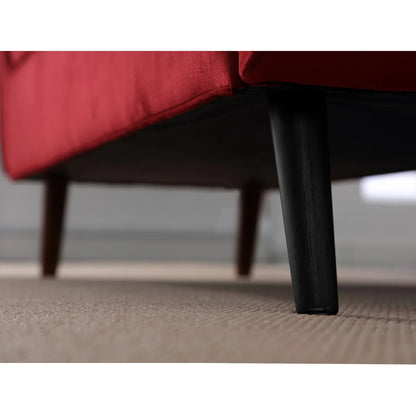 Vintage Tufted Long Bench, Velvet Upholstered Storage Ottoman