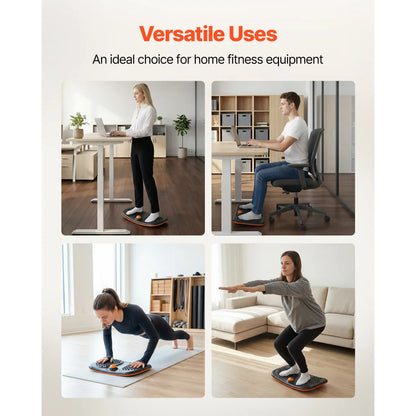 Curved Wooden Balance Board – Wobble Trainer for Core Workouts