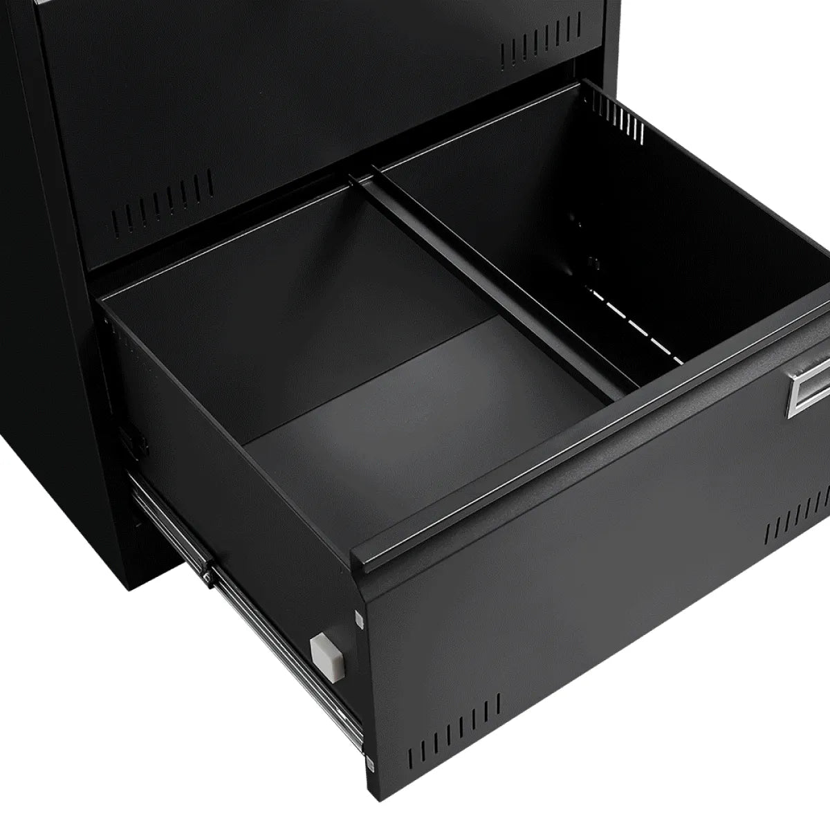 Lateral 3-Drawer Metal File Cabinet, Black – Locking Office Storage