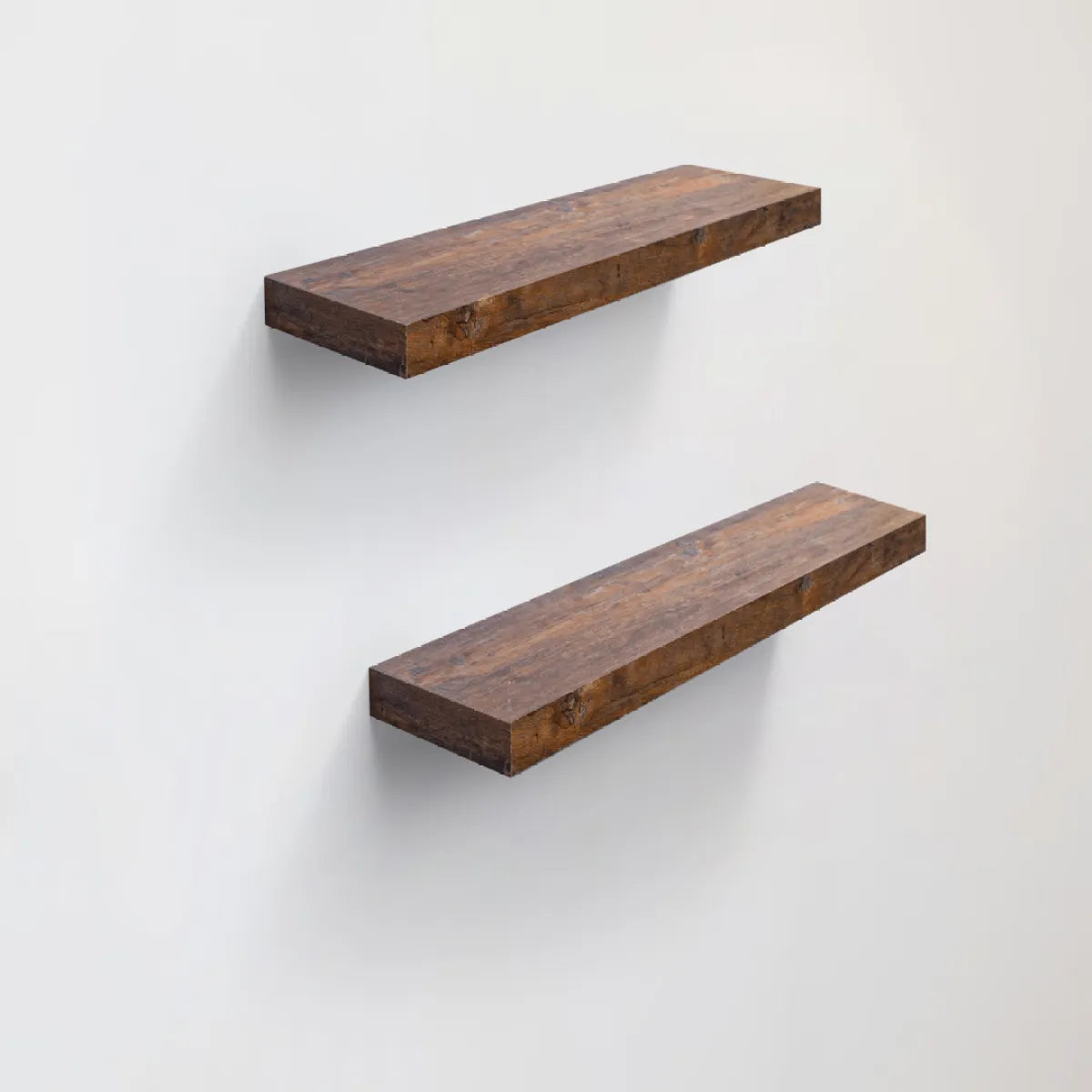 Wall Mounted Floating Wood Shelves with Invisible Brackets, Maple