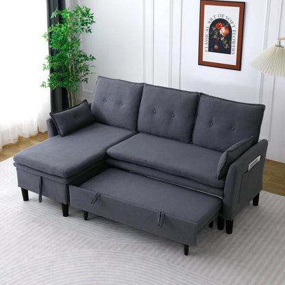 L-Shaped Reversible Chaise Sectional Sofa with Storage – view 3