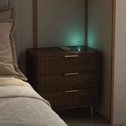 Nightstand charging ports detail