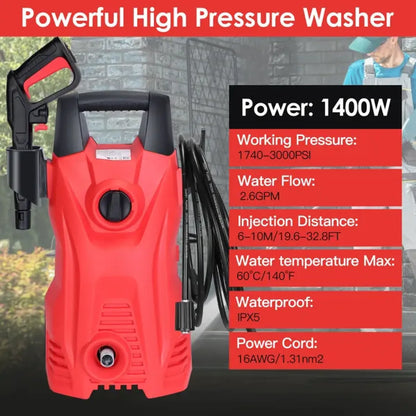 3000 PSI 2.6 GPM Electric Pressure Washer