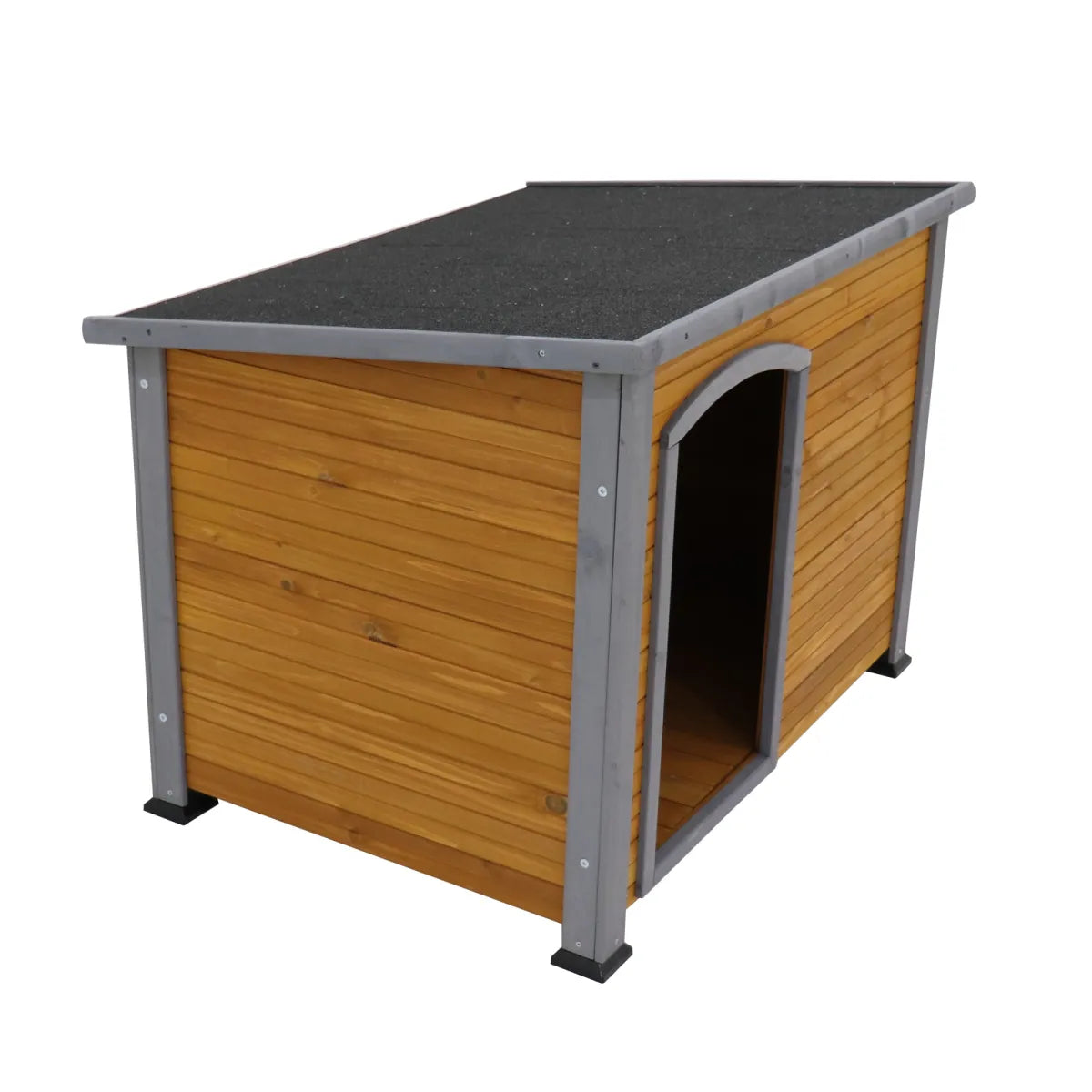 Wooden Dog House, Outdoor and Indoor Kennel with Raised Feet