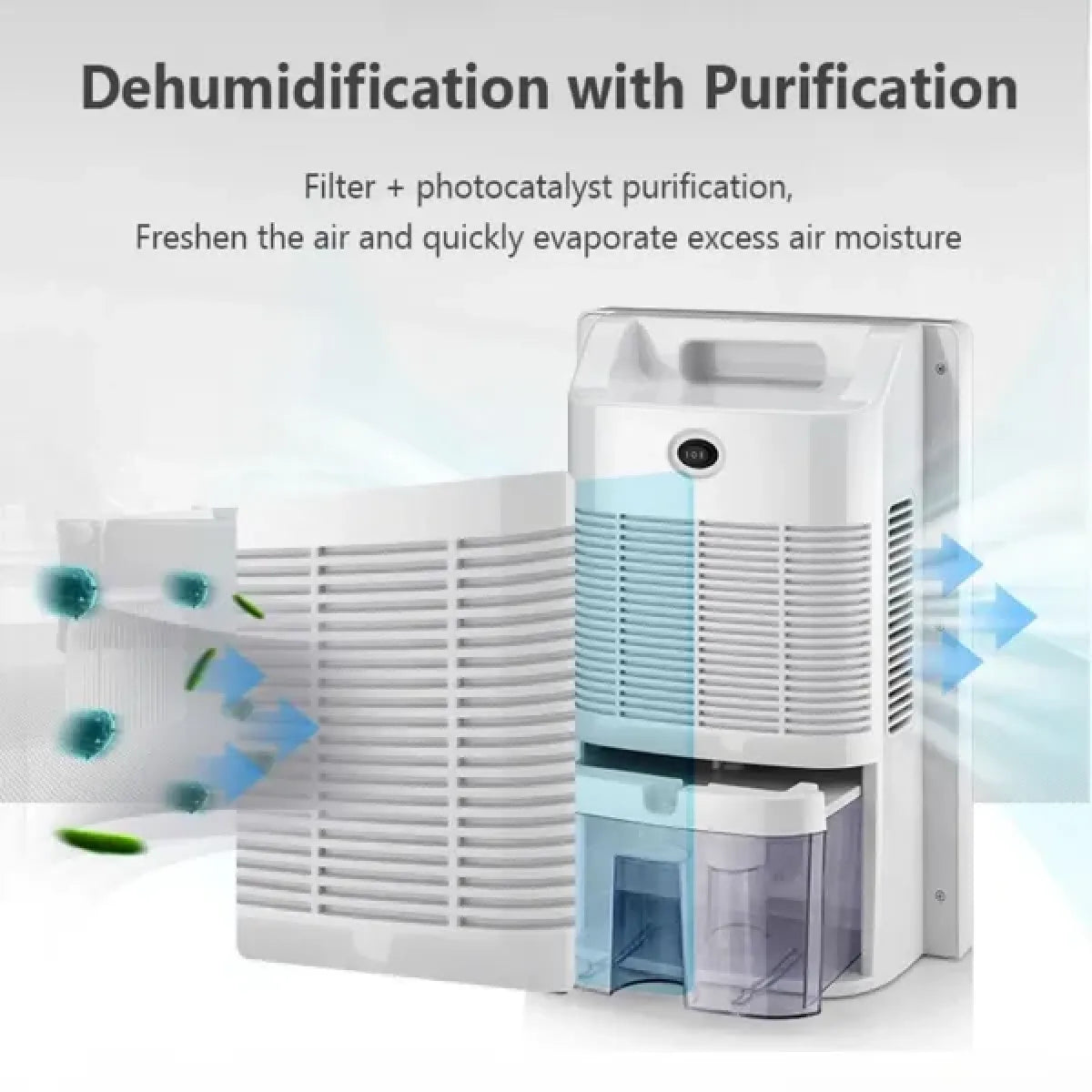 Electric Dehumidifier – 2200ml Compact Moisture Absorber for Home