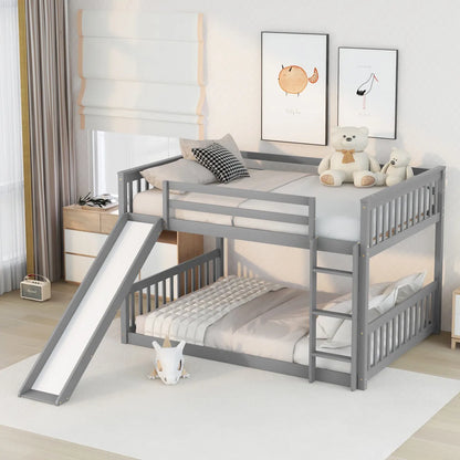 Full Over Full Bunk Bed with Slide – view 3