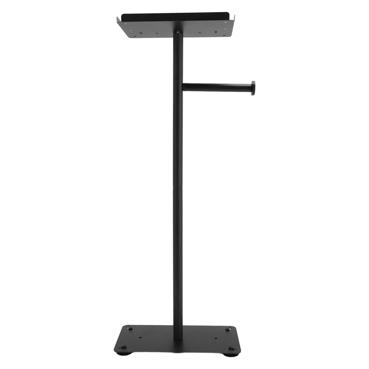 Standing Toilet Paper Holder – Black Stainless Steel Bathroom Tissue Stand