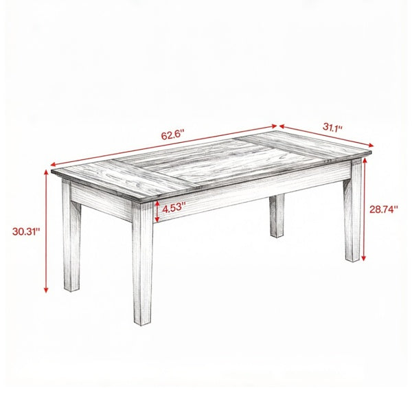 Sturdy MDF home office desk, natural wood