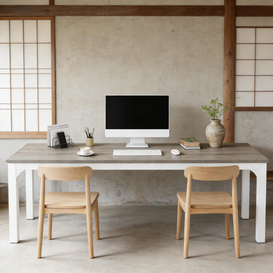 Extra long conference and writing desk, taupe