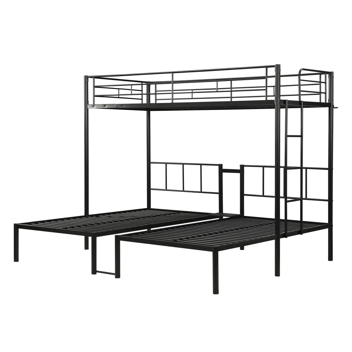 Twin Over Twin Over Twin Triple Bunk Bed with Ladder & Safety Rail – view 5