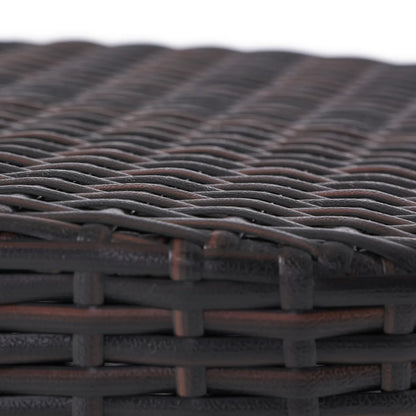 Barrel-Style Outdoor Wicker End Table, Round