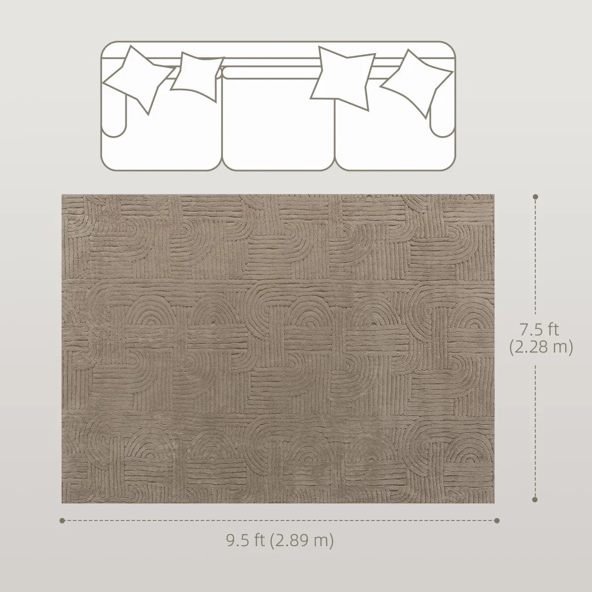 Faux Fur Area Rug – Soft Plush Shag Rug for Living Room and Bedroom