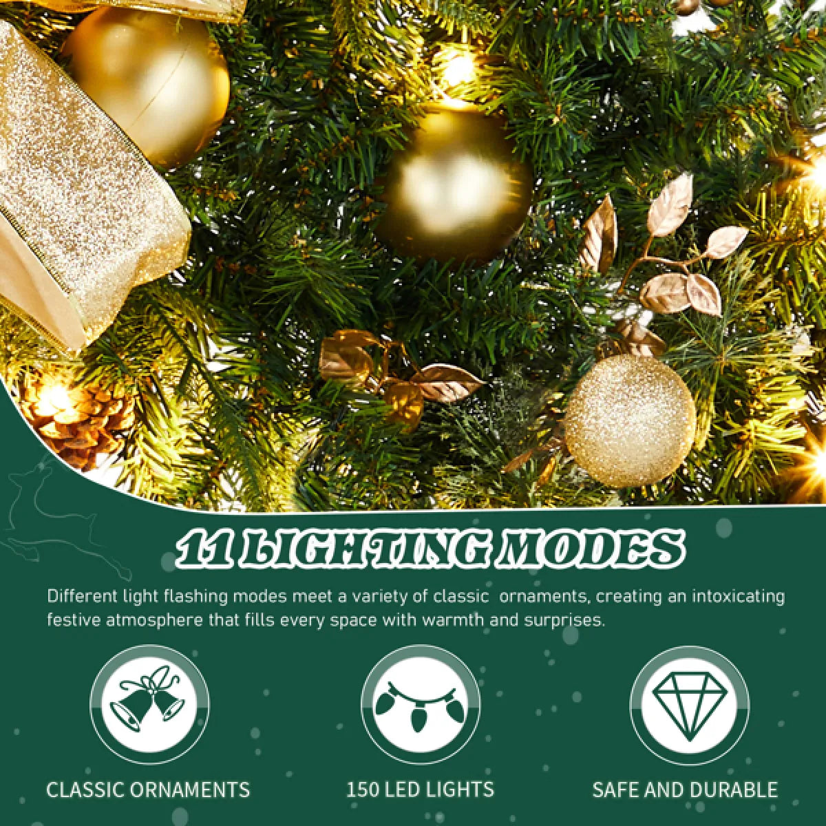 60 In Pre-Lit Artificial Christmas Wreath