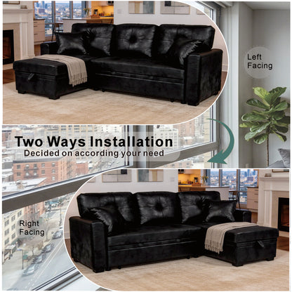 Convertible Sleeper Sofa - pulled out as bed