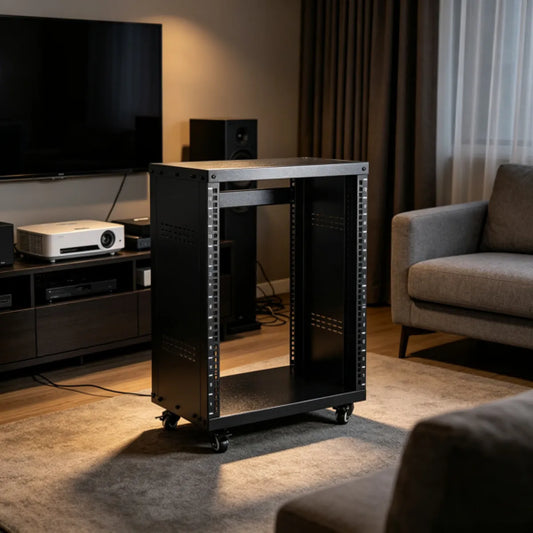 12U AV Equipment Rack Stand, 300 lb Capacity for Home Theater, Office and Studio