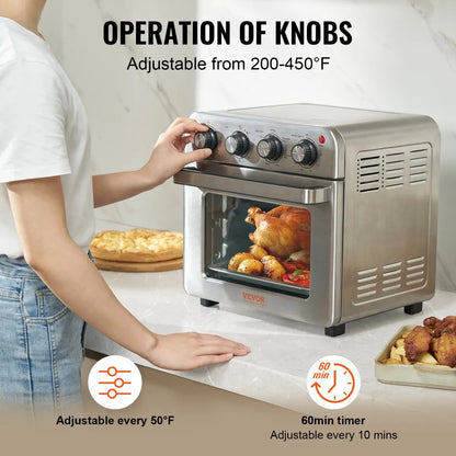 7-in-1 Stainless Steel Air Fryer Toaster Oven – 18L Convection