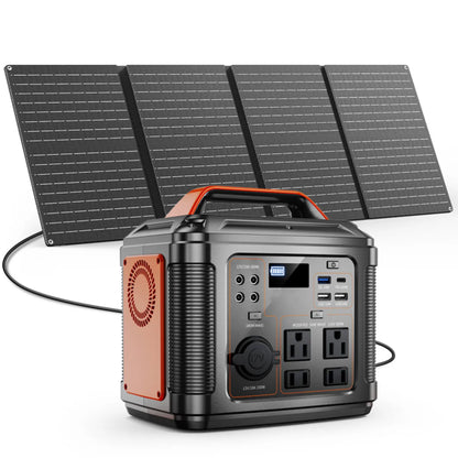 300W Portable Power Station with 60W Solar Panel