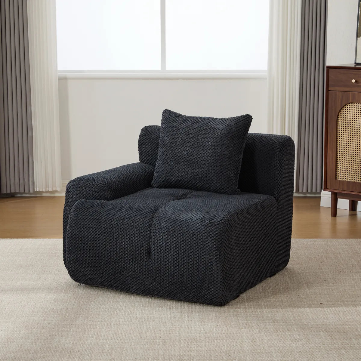 Modern Cloud Tufted Convertible Loveseat Sofa – view 7