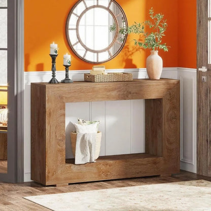 Oak Entryway Console Table – view 2