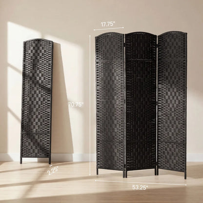 Folding Room Divider Screen, Coffee – view 2