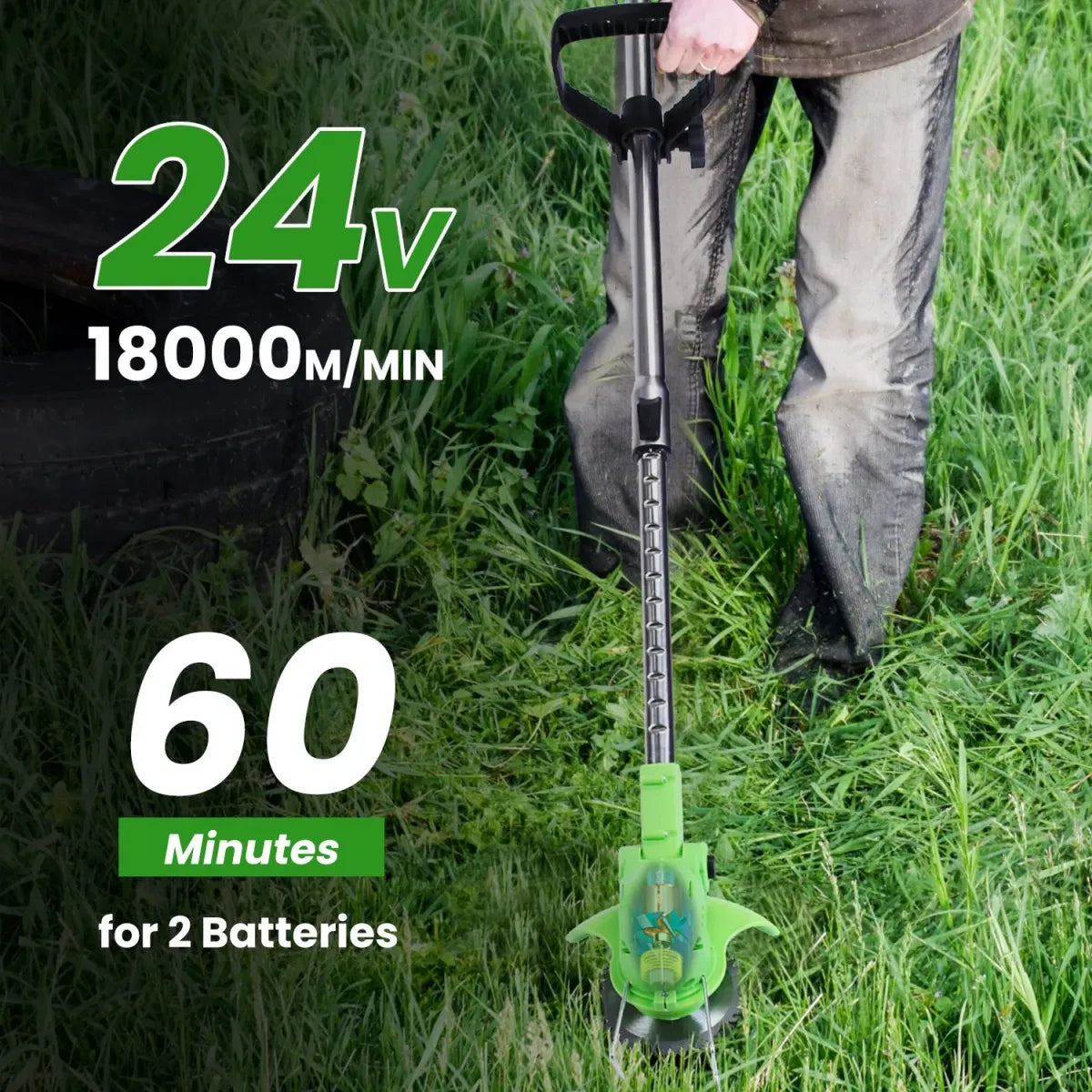24V Cordless Grass Trimmer – Saw Blade