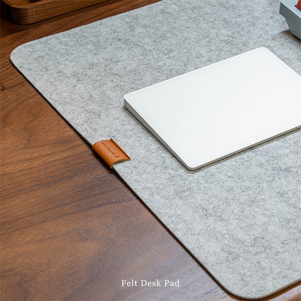 Large felt desk mat and mouse pad