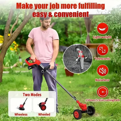 Cordless Weed Wacker – 2 Batteries Included
