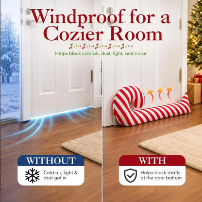 Christmas Candy Cane Door Draft Stopper