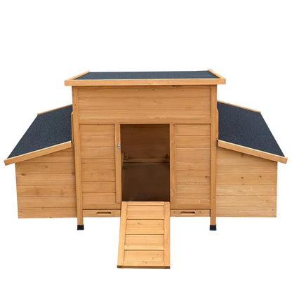 Chicken Coop with Nesting Box, Orange