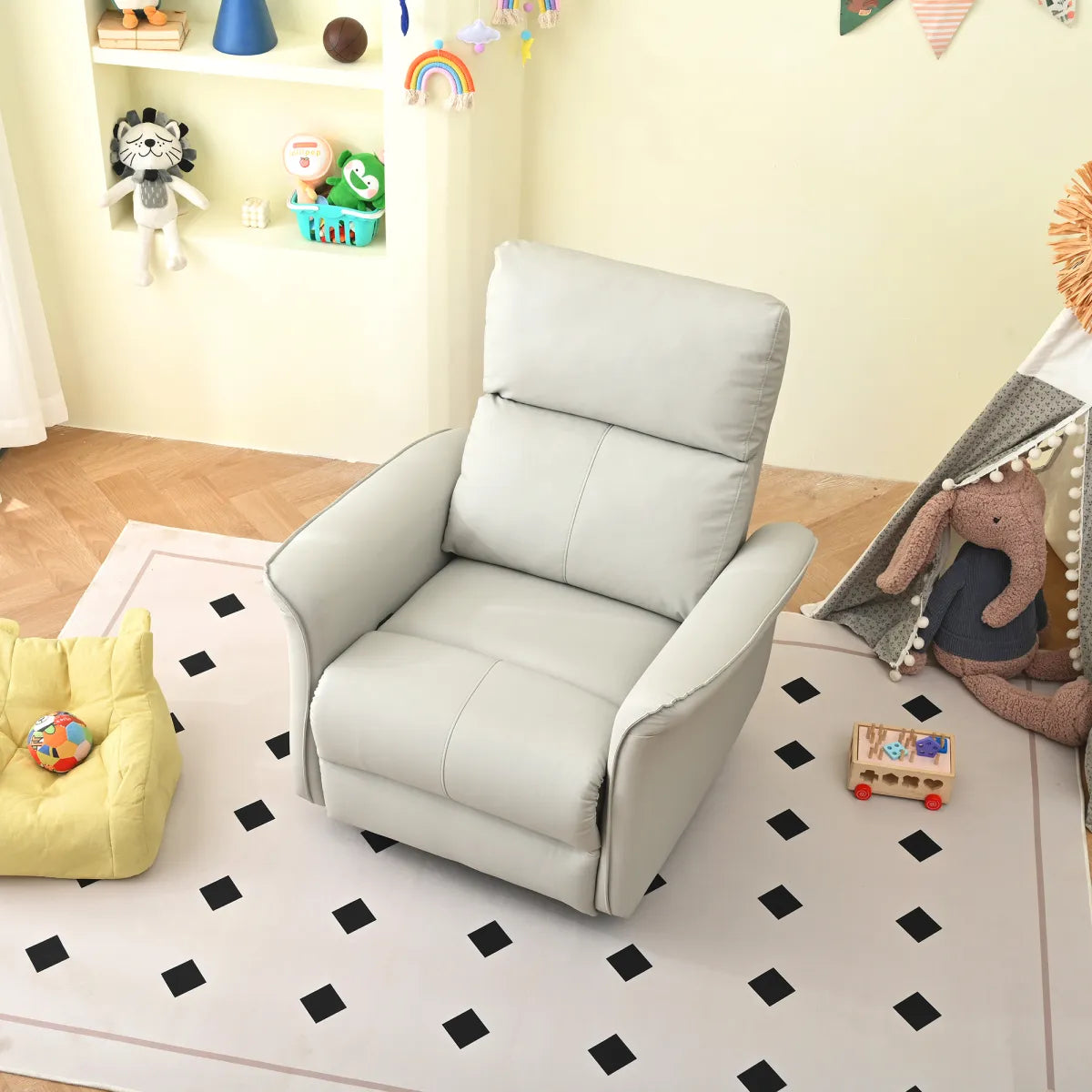 Leather Manual Rocker Recliner Chair – view 4