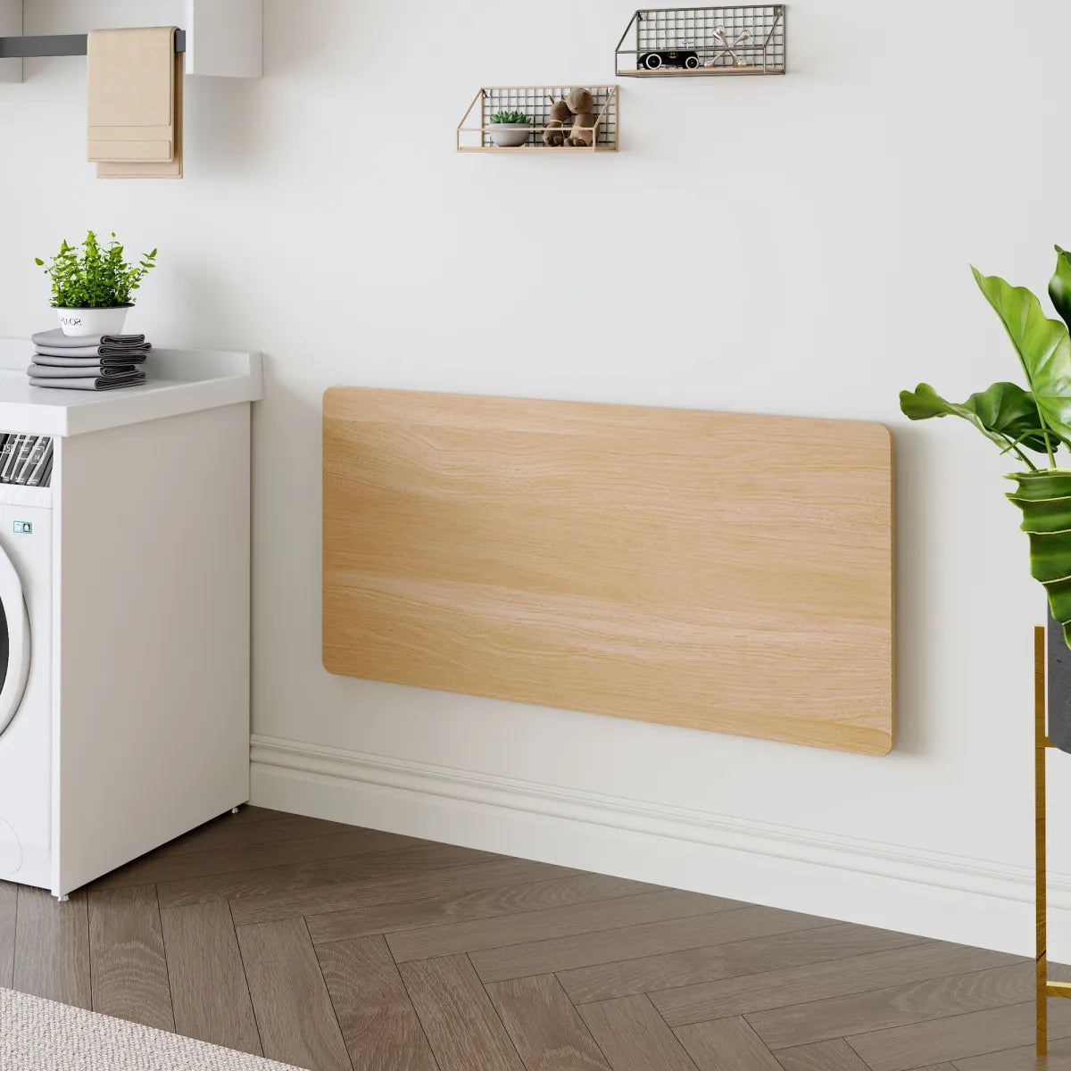 Wall-Mounted Folding Laundry Table – Fold-Down Space-Saving Shelf
