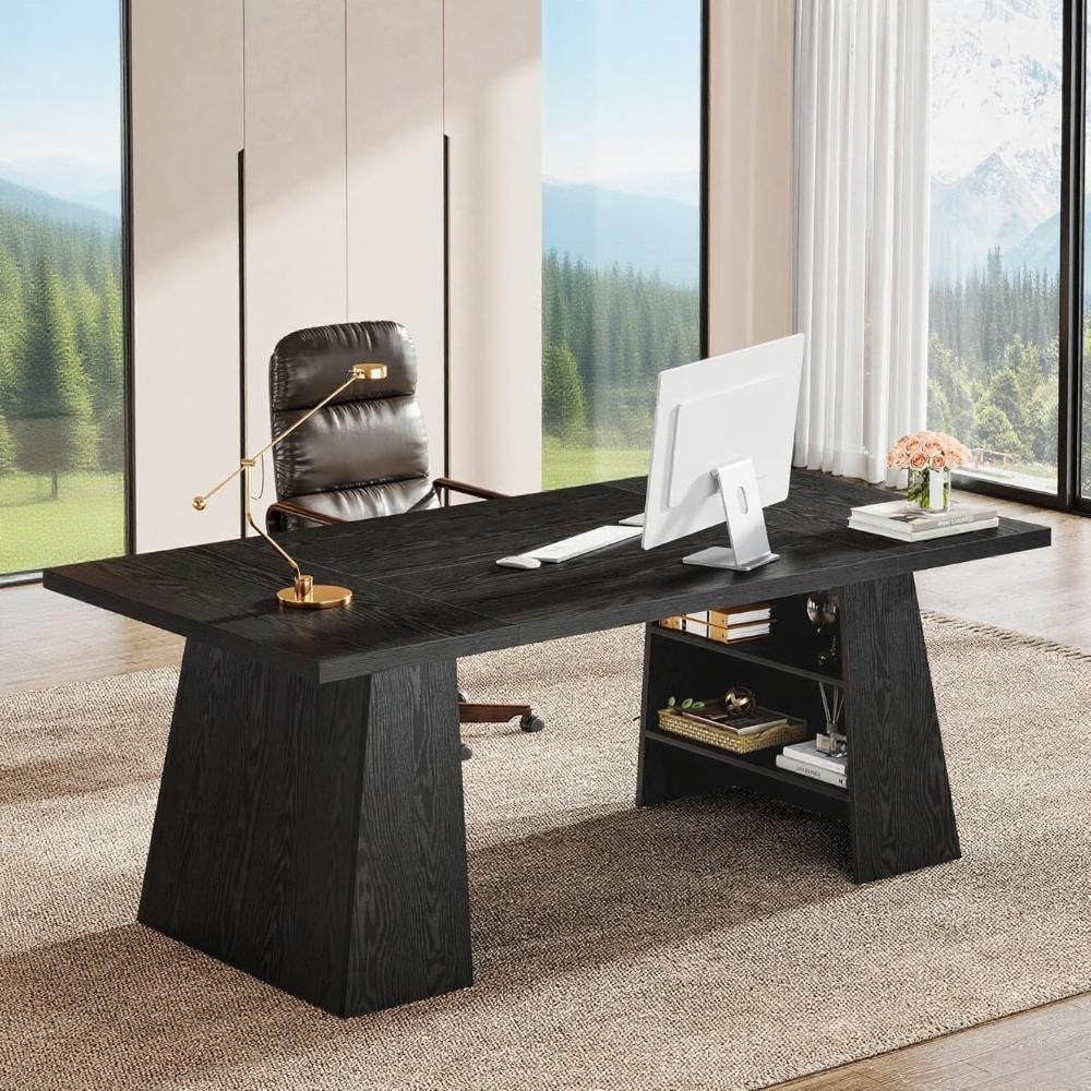 63 inch executive desk with double pedestal storage
