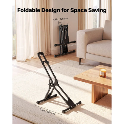 Foldable Freestanding Bike Stand – Carbon Steel Garage Bicycle Rack