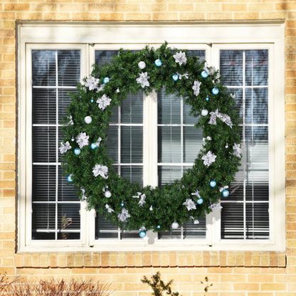 60 In Pre-Lit Artificial Christmas Wreath
