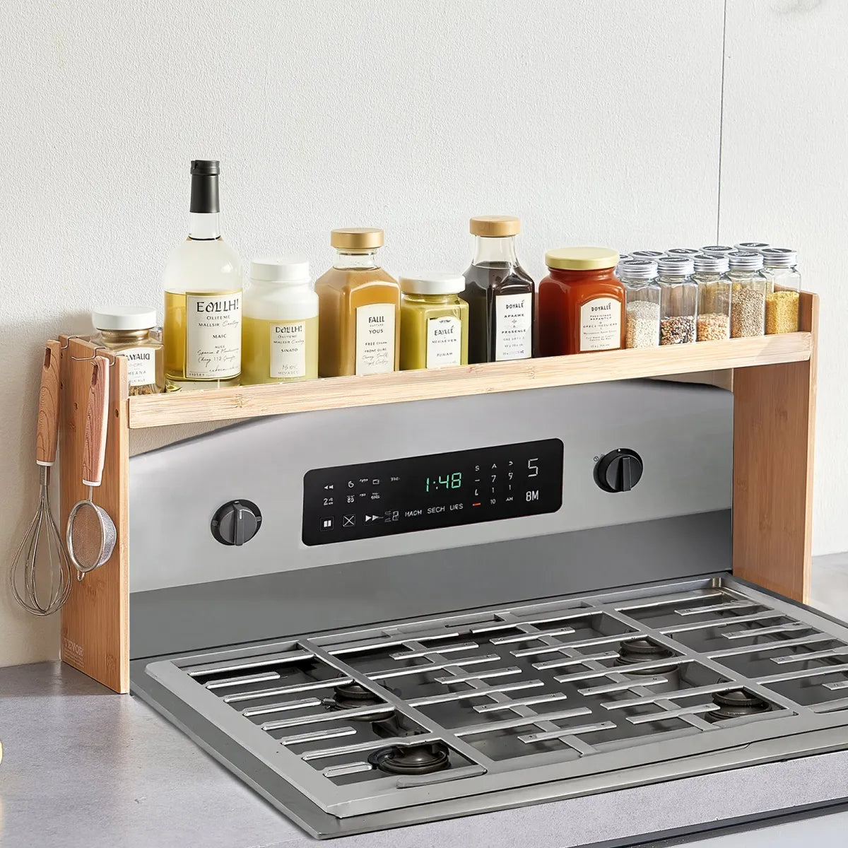 Over-the-Stove Spice Shelf – Kitchen Counter Organizer Rack