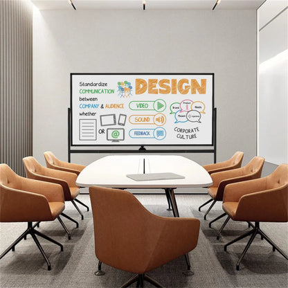 360° Rotating Double-Sided Magnetic Whiteboard – Rolling Dry Erase Board on Stand