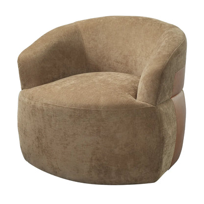 360° Swivel Round Barrel Accent Chair, Modern Bouclé Armchair – view 3