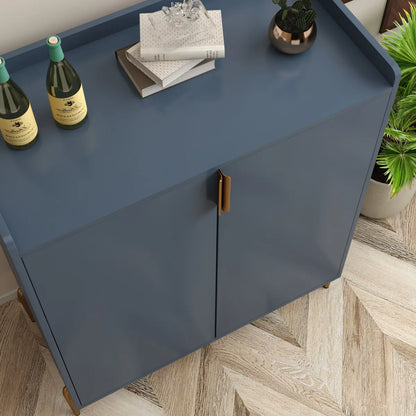 2-Door Wine Bar Cabinet with Wine Rack & Adjustable Storage Shelf – view 3