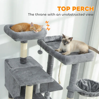 69" Multi-Level Cat Tower, Dark Gray