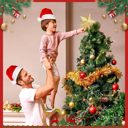 Gold Shatterproof Christmas Star Tree Topper