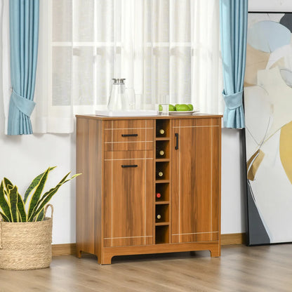 Retro Wine Cabinet with Glass Holders, Brown