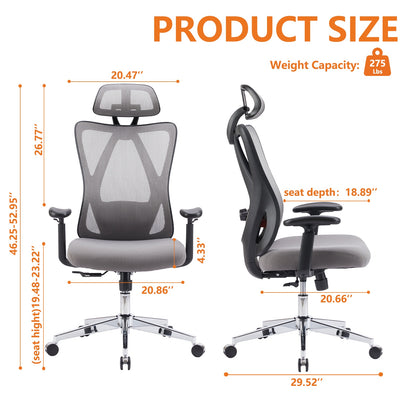 Ergonomic office chair with lumbar support
