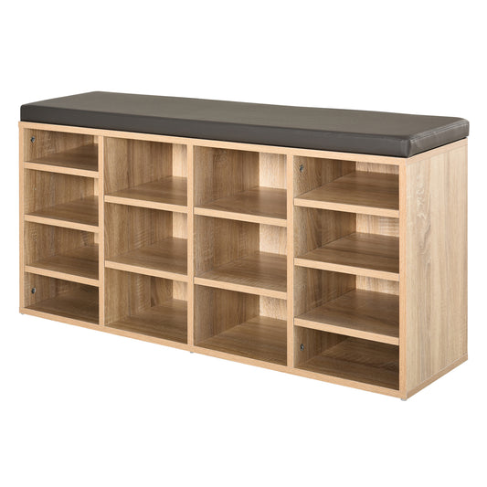 14-compartment shoe rack with seat