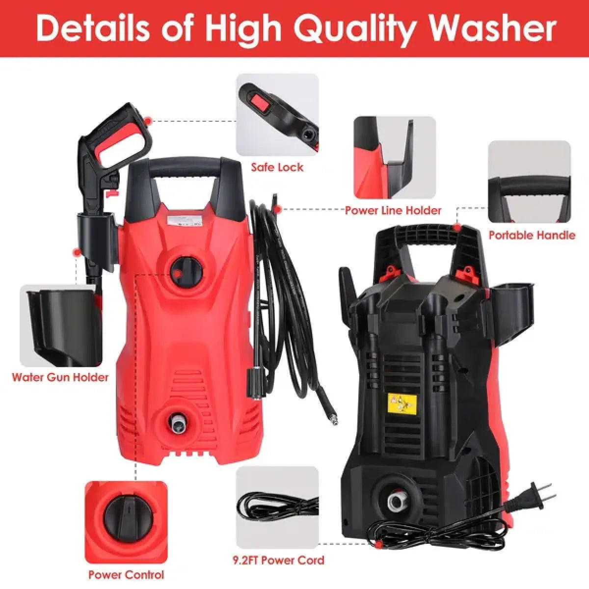 3000 PSI 2.6 GPM Electric Pressure Washer