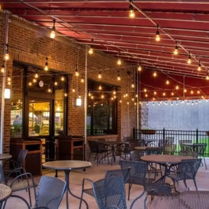 Outdoor Edison String Lights – 10-Socket Hanging Patio Lights
